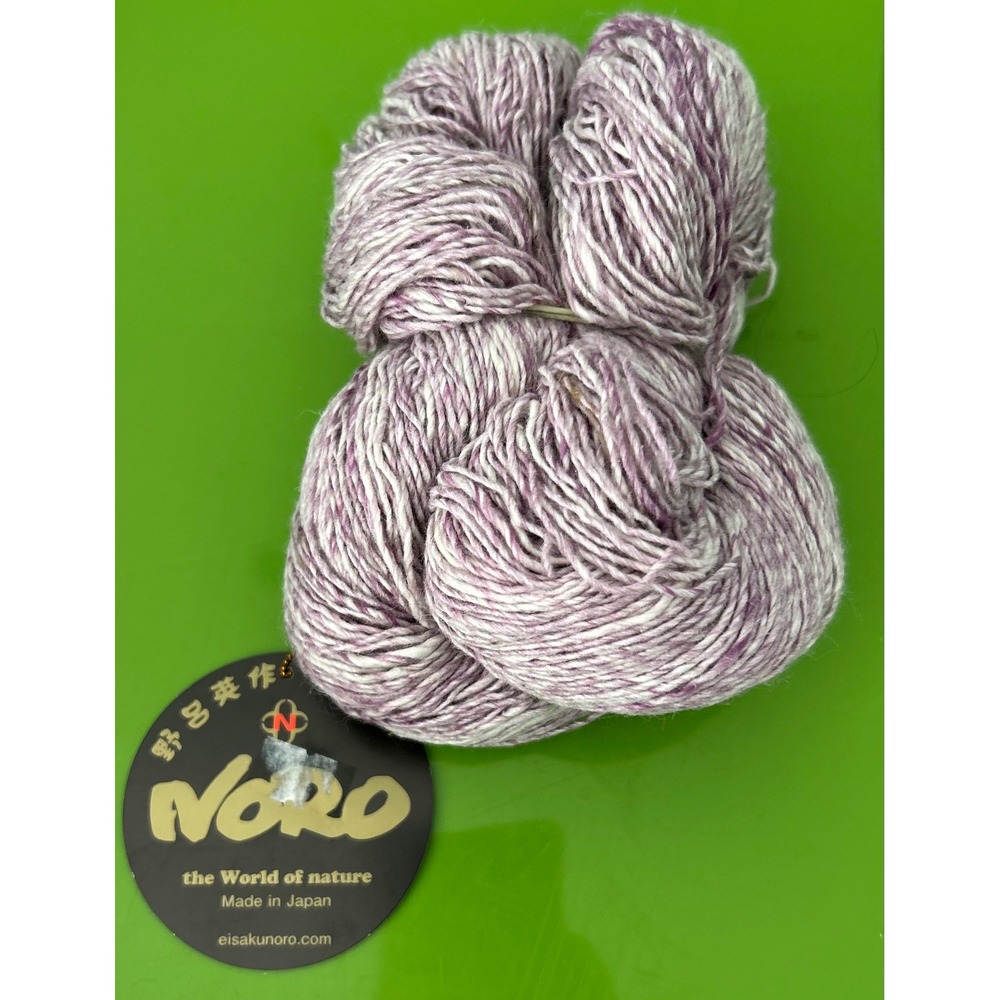 Noro Kumo Yarn Color 28 Purple White Viscose Cotton Silk Wool 100g 360m Japan